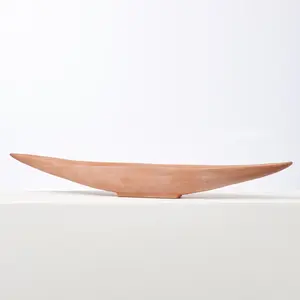 Terracotta Clay Cast Long Boat Tray Decorative Centerpiece Bowl