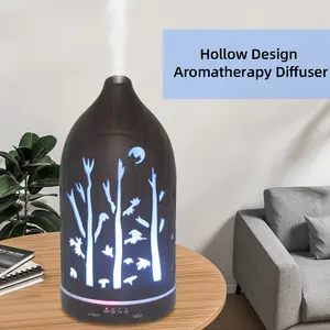 200ml Ultrasonic Aroma Diffuser - 7 Color LED Lights, Auto Shut-Off, Ultra-Quiet Humidifier for Bedroom, Yoga & Office