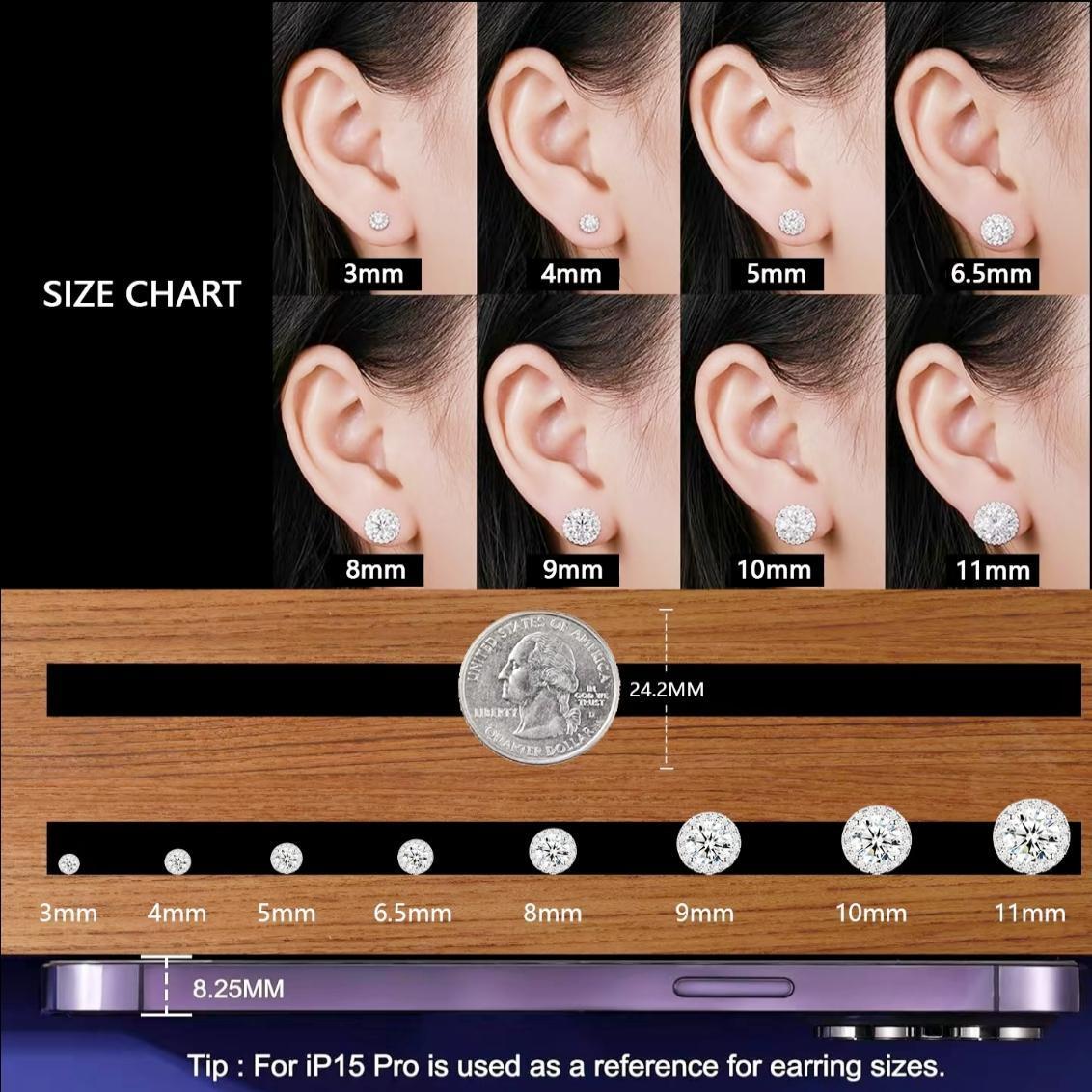 【Must be】2026 New Arrivals & Fresh Design  S925 Silver Premium Moissanite Stud Earrings -0.3ct/0.5ct/1ct/2ct Options | Elegant Timeless Ear Jewelry Gift for Men & Women | Genuine Certificate of Authenticity |Black Friday Gift | Gender-neutral