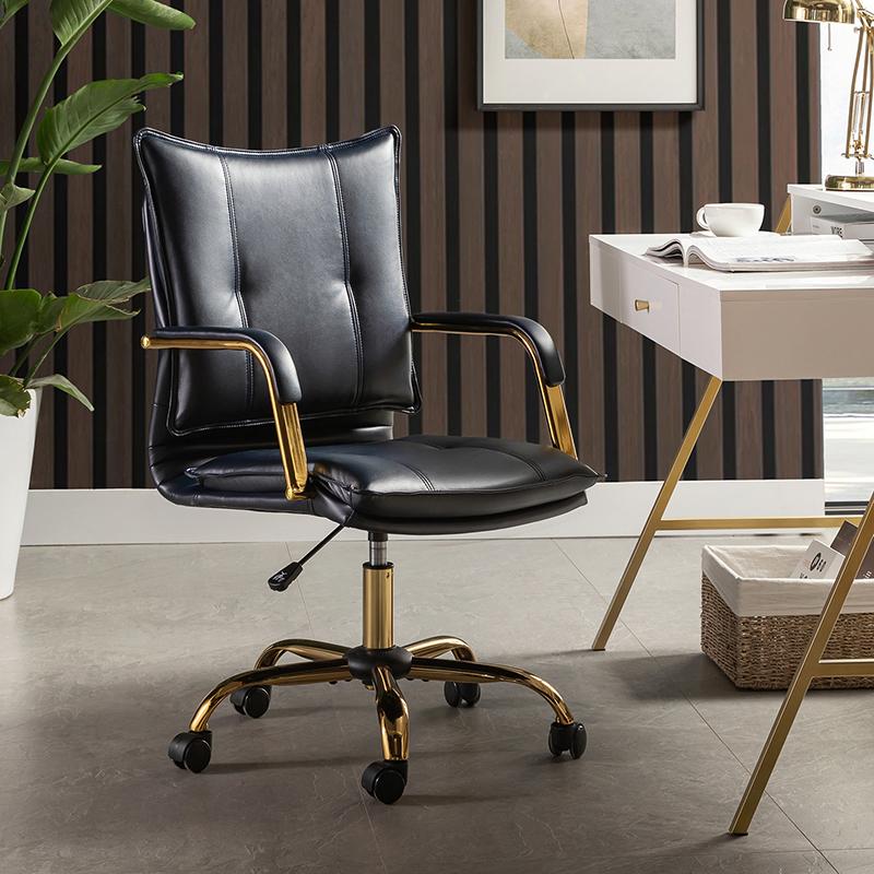 Hulala Michele Modern Office Chair, Computer Task Chair, Criss Cross Chair, with Arms Height-adjustable with Tufted for the Living Room and Office