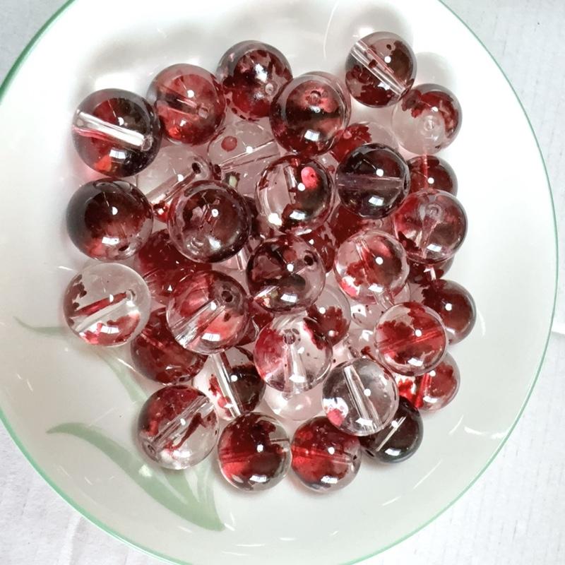 【A001 】DIY 14mm 40pcs Glass Beads Regular Crystal Beads Natural Semi-finished Versatile Bracelet Necklace Making Beads Making