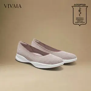 VIVAlA Women’s Walker Pro Hybrid Ballet Arch Fit Flats – Breathable Recycled Upper, APMA, Pressure-Relief Honeycomb Insole & Ultra-Supportive EVA Foam All-Day Walking Comfort (Izabel) Shoe
