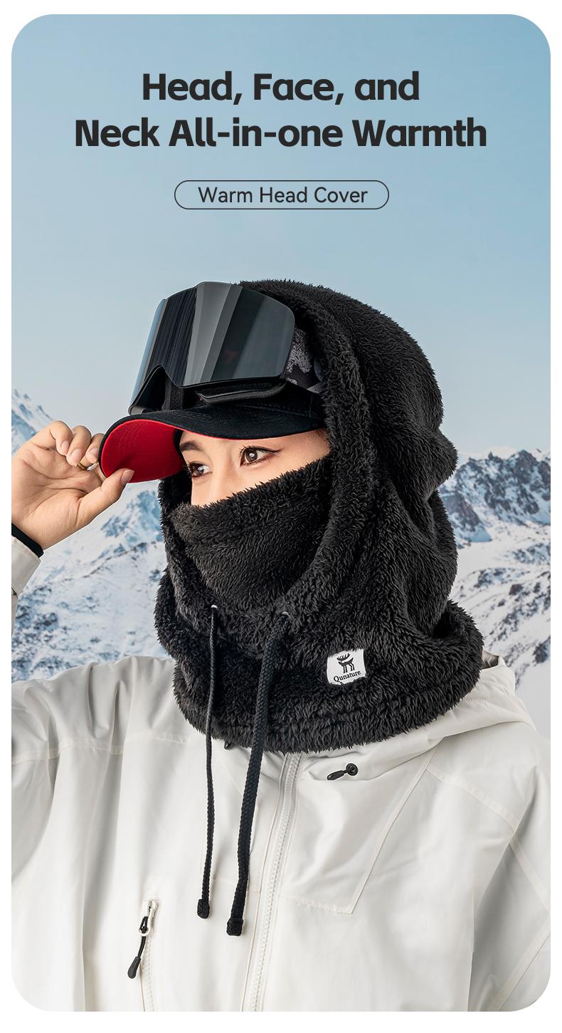 Qunature Ski Mask with Adjustable Ventilation and Detachable Liner for Winter Sports