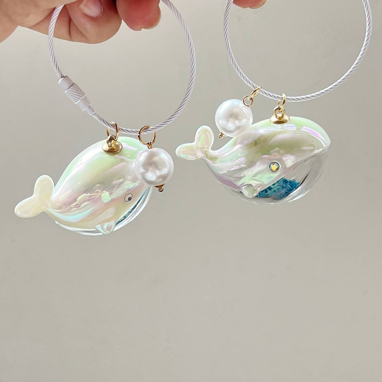 When I Run Towards You Su Zaizai Same Style Whale Pendant Keychain Schoolbag Pendant Aquarium Couple Souvenir