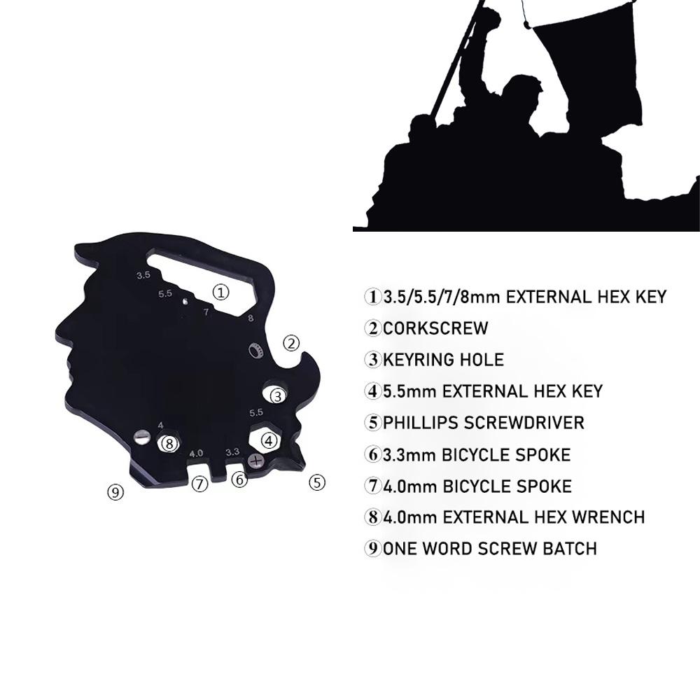 Donaldo Trumpo multi-tool card, small gift, keychain, edc gadget, bottle opener, allen wrench, bicycle spokes, one screwdriver