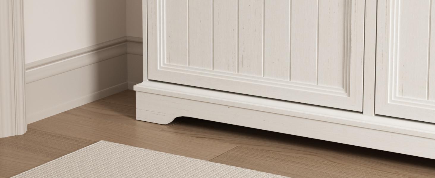 PieDle Shoe Storage Cabinet with 2-4 Flip Drawers, 24" W Farmhouse Modern Hidden Shoes Rack with Adjustable Shelves & Open Storage, Narrow Slim Shoe Organizer for Front Door Entrance, Entryway