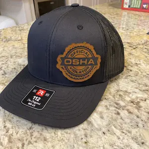 FUNNY OSHA VIOLATOR SAFETY LEATHERETTE PATCH HAT 112