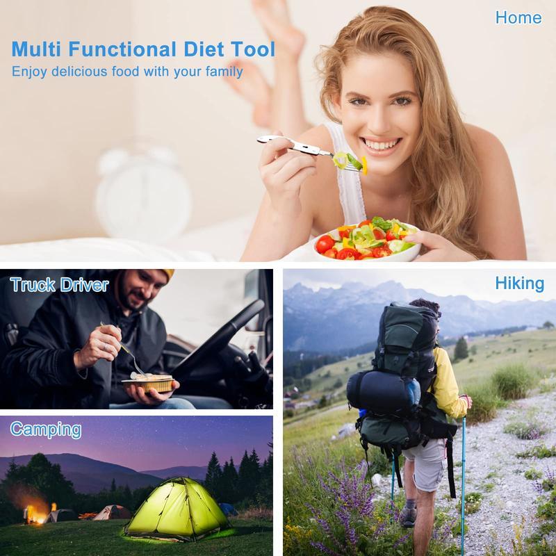 4-in-1 Portable Stainless Steel Cutlery with Fork, Spoon, Knife, and Bottle Opener 【TikTokShop Black Friday】-Uhair- Lightweight, Detachable, and Durable Camping Silverware for Outdoor Events and Adventures 4-in-1 Portable Stainless Steel Cutlery with Fork, Spoon, Knife, and Bottle Opener 【TikTokShop Black Friday】-Uhair- Lightweight, Detachable, and Durable Camping Silverware for Outdoor Events and Adventures