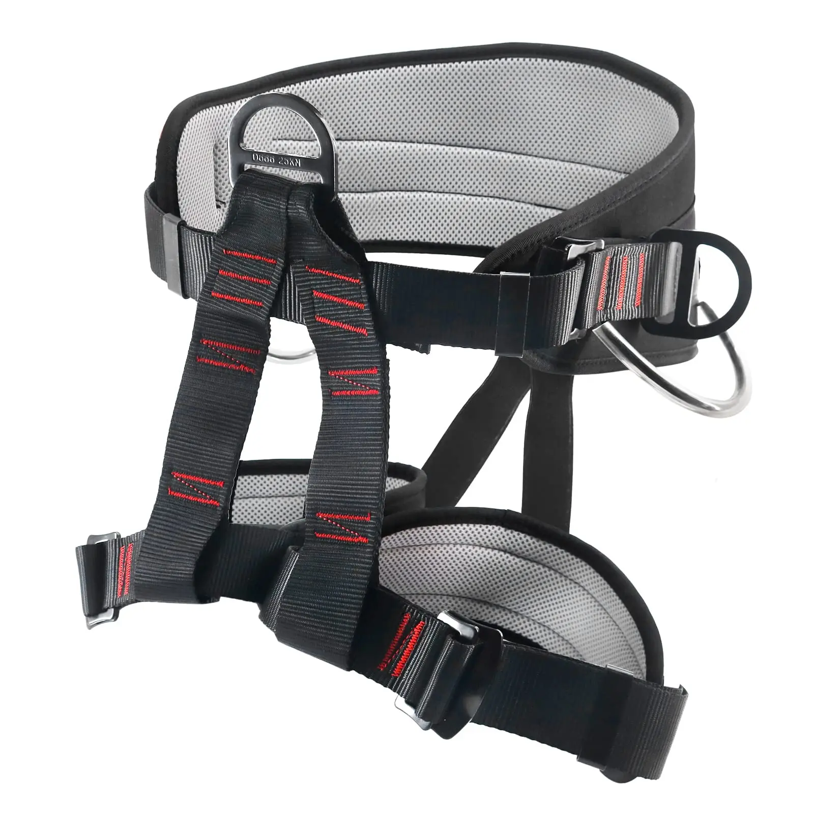 NewDoar Climbing Harness CE Certified Half Body Mountaineering for Rappelling Fire Rescue Tree Climbing Adjustable Buckles Break Strength Ergonomic Breathable Mesh Polyester Design Tension - Outdoor