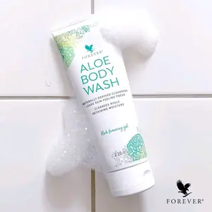 Forever Diving - Forever Aloe Body Wash - Sulfate-Free Cleanser with Aloe Vera, Argan Oil & Vitamins A, C, E - Inviting WoOzods & Amber Scent - 8 Fl