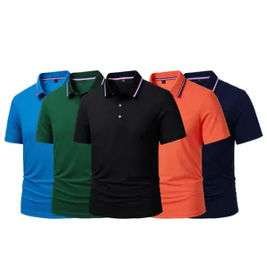Men's 5-Pack Dry Fit Polo Shirts Athletic Button-Front Medium-Length Short Sleeve Classic Style Performance Golf Tournament Shirt for Comfort Ease of Movement Dry Fit Fabric Menswear Top Quality - Stylish Sports Wetsuit tiktokshopspringglowup,summervibes