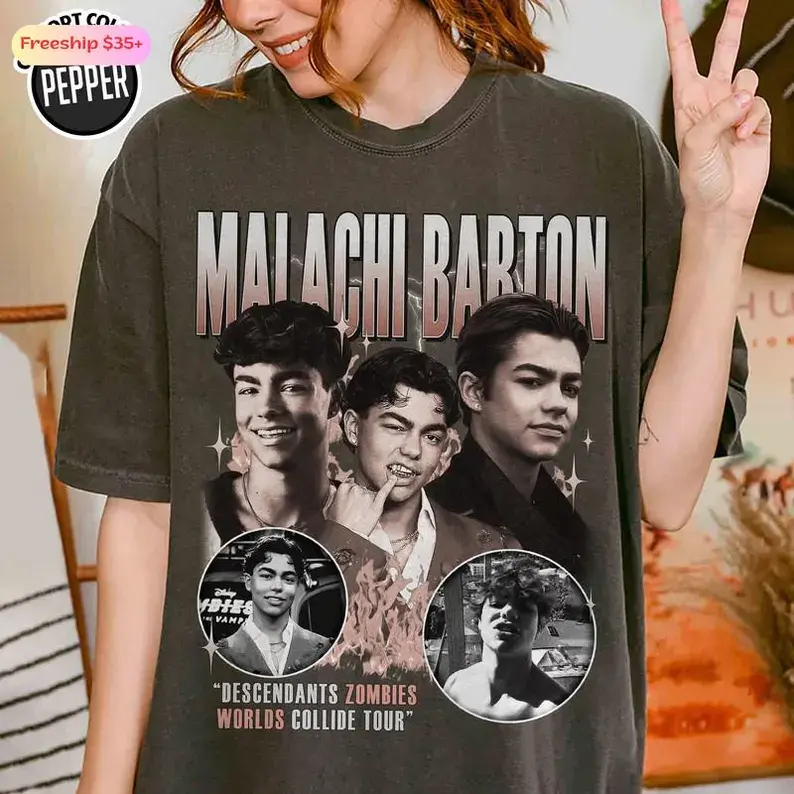 Zombies 4 Victor Malachi Barton Vintage Shirt Descendants Zombies Worlds Collide Tour Shirt Zombies 4 Shirt Summer Music Festival 2025 Tee, Tee  Game Day Purple Gold Fan Shirt, dodgers shirts