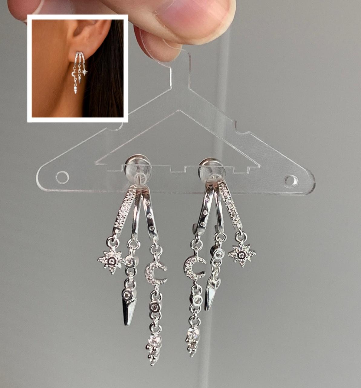 KINHOPI Triple Dangling Huggie Earrings for Women Trendy Dangle Drop Chain Earrings Perfect Valentine's Day Gift All-Day Wear KINHOPI Triple Dangling Huggie Earrings for Women Trendy Dangle Drop Chain Earrings Perfect Valentine's Day Gift All-Day Wear