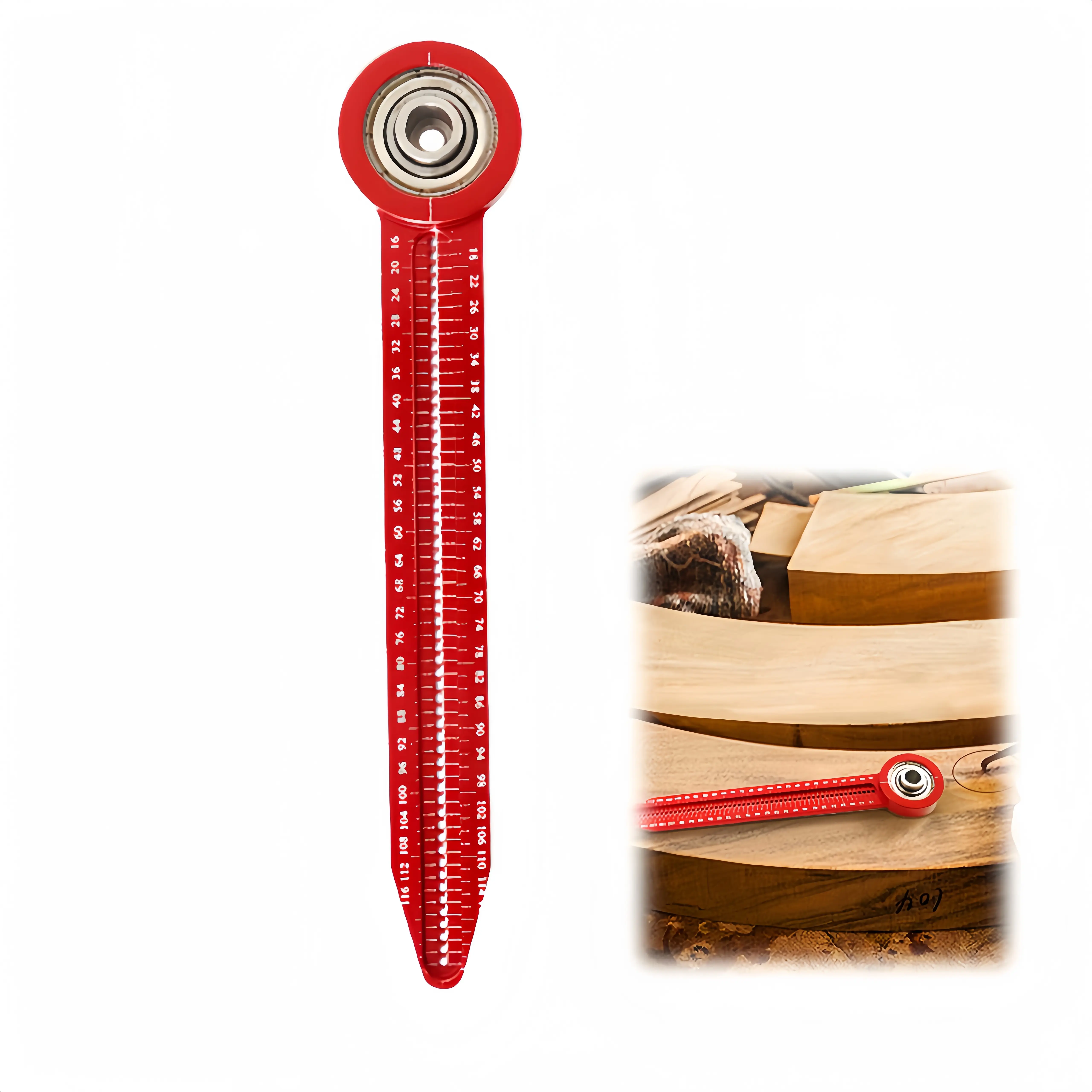 Portable Aluminum Alloy-Stainless Steel Woodworking Circular Hole Marking Ruler - Hand Measuring Tool, Measuring Instrument, Work Tool for Architectural Design, Construction Work, DIY Decoration Projects, Work Tools