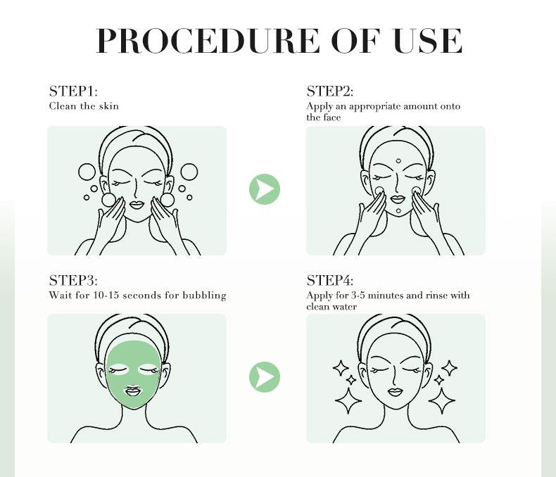 P Centella Asiatica Bubble Facial Mask - Deep Cleansing & Moisturizing - Removes Blackheads & Controls Oil - Comfortable & Hygienic - Ideal for Refreshing Skin State