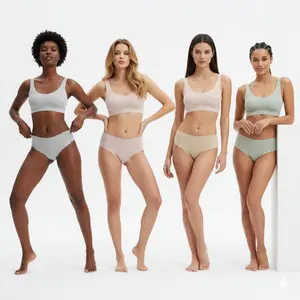 Women's 12pcs Solid Color Seamless underwear Set Soft Comfortable Everyday Essential Minimalist Design Breathable Fabric, fresh underwear , custom under panties Lingerie Basic Womenswear panties underwear for women