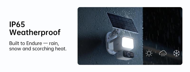 TP-Link & Tapo C615F Kit Solar Dimmable Floodlight 360° Pan/Tilt Security Camera Kit,2K 3MP  360° AI Tracking  Outdoor Wireless w/Solar Panel  Free Person/Vehicle Detection  Hack-Proof Security | Alexa & Google Home