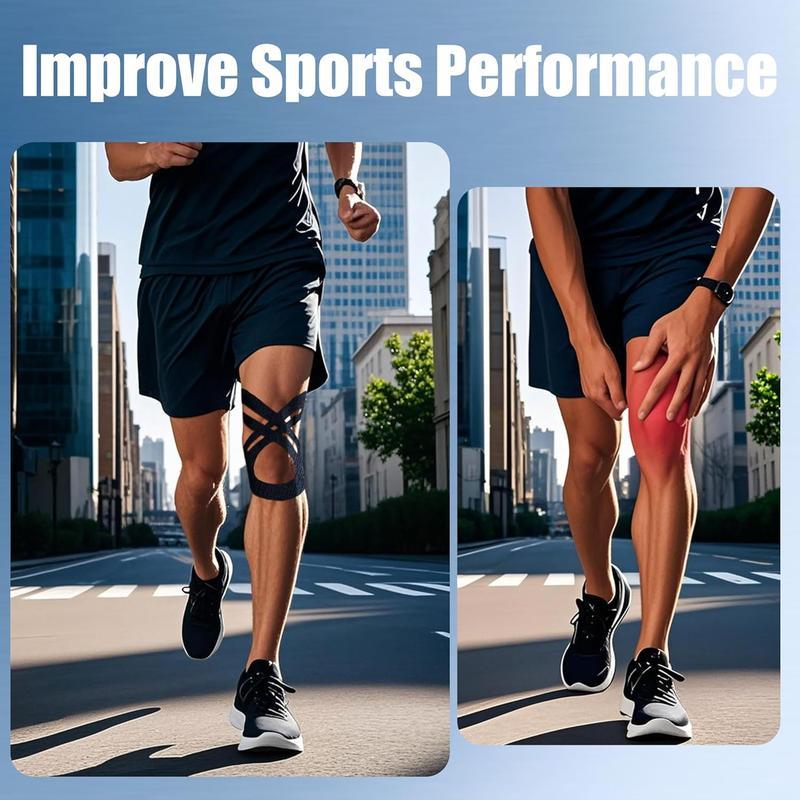 Pre-Cut Kinesiology Tape For Knees Athletic Tape For Knee Support, Stability, And Pain Relief Waterproof, High-Elasticity, Breathable, Hypoallergenic, And Latex-Free Available In Multiple Colors (Ideal For Training And Basketball)