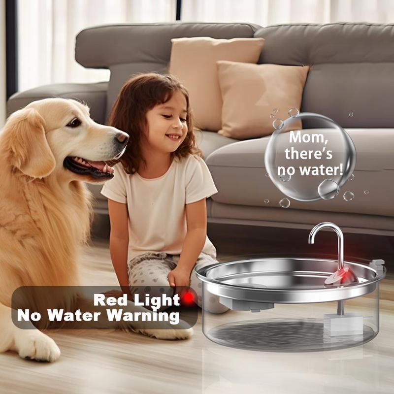oneisall Dog Water Fountain for Large Dogs with 3  Filters, 6L Stainless Steel Dog Fountain,Ultra 35dB Quiet,Wide Drink Area for Large Dogs Cats and Multi-Pet Home drinking water bowl, automatic water feeder, stainless steel bowls, automatic water bowl