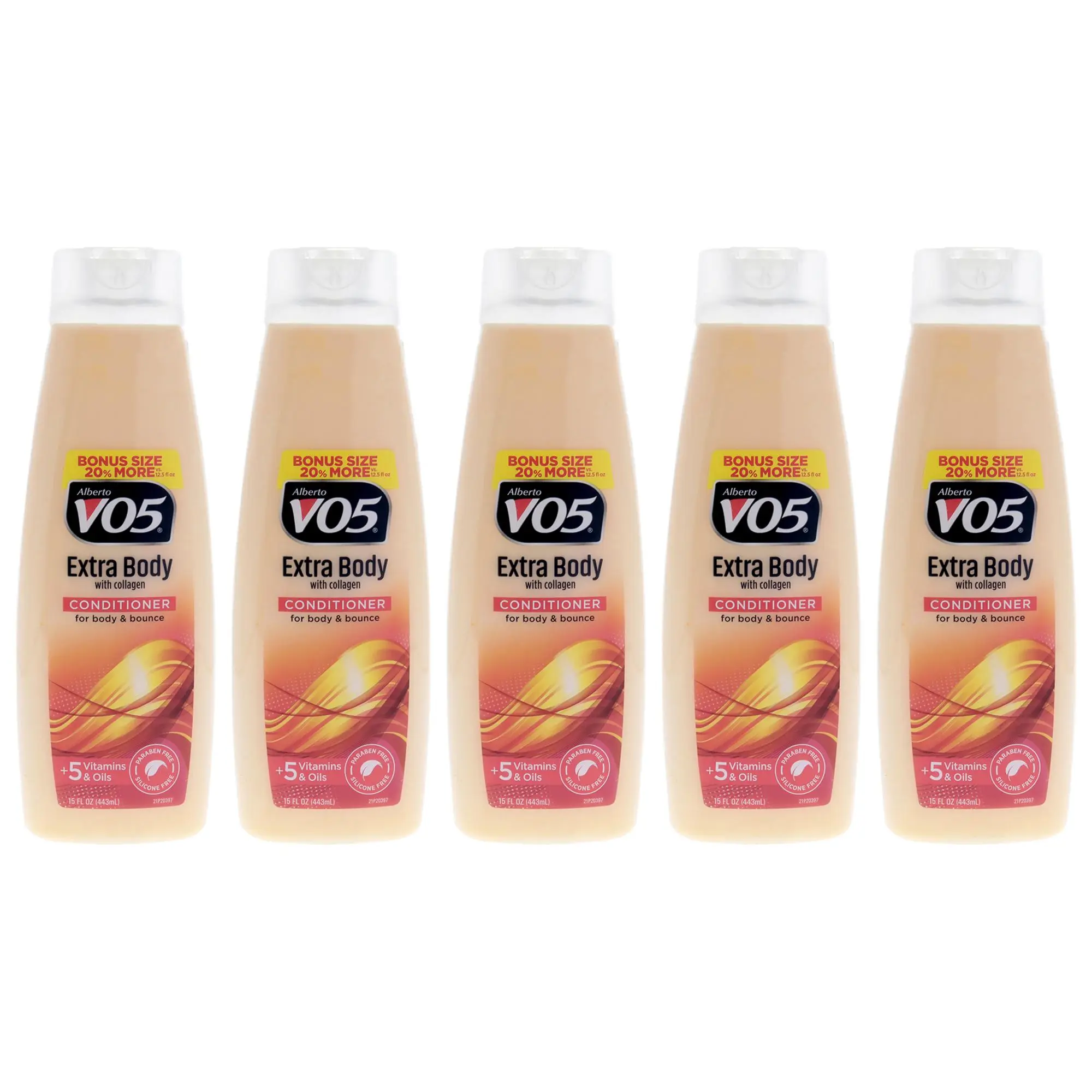Extra Body Volumizing Conditioner by Alberto VO5 for Unisex - 15 oz Conditioner - Pack of 5