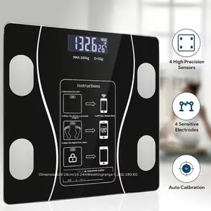 Intelligent Digital Body Scale With Backlit LED Display Screen,Weighing Up To 400 Pounds,Ideal for Weight Management & Fitness