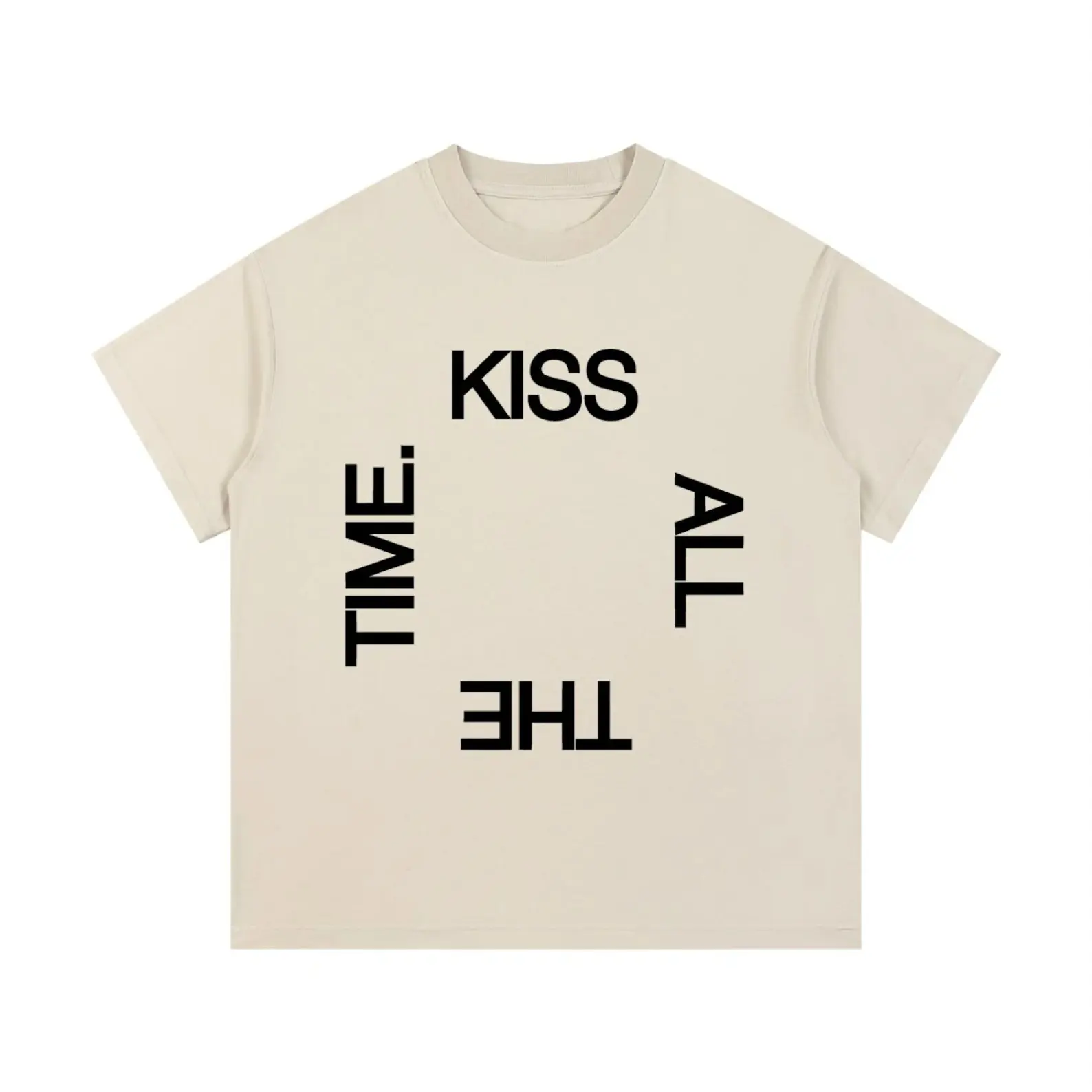Kiss All the Time. Disco, Occasionally. HS4 Album Title Vintage Wash Cotton T-shirt Earth Tones