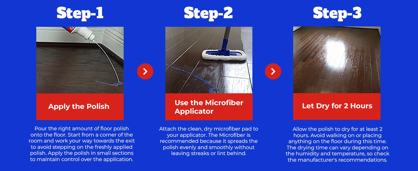Clean-eez Floor Restorer & Polish w/applicator – Shine & Protect Wood, Vinyl, Laminate, Bamboo & More