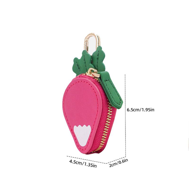 Fruit Shape Cherry Design Fruit Charm Coin Purse Blueberry Peach Cute Key Chain Mini Pouch Wallet Gift For Airtag Girl Women bag charms purse charms bag charm purse accessories cherry charm for bag