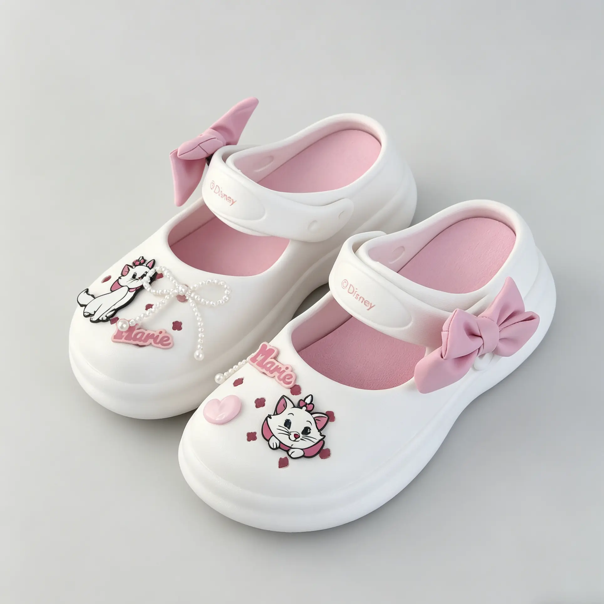 MINISO Disney Marie Cat Mary Jane Slippers, Fashion Sweet & Cute Women's Slide Sandals, Cozy Casual Indoor Outdoor Footwear, Trendy Aristocats Merch, Back To School