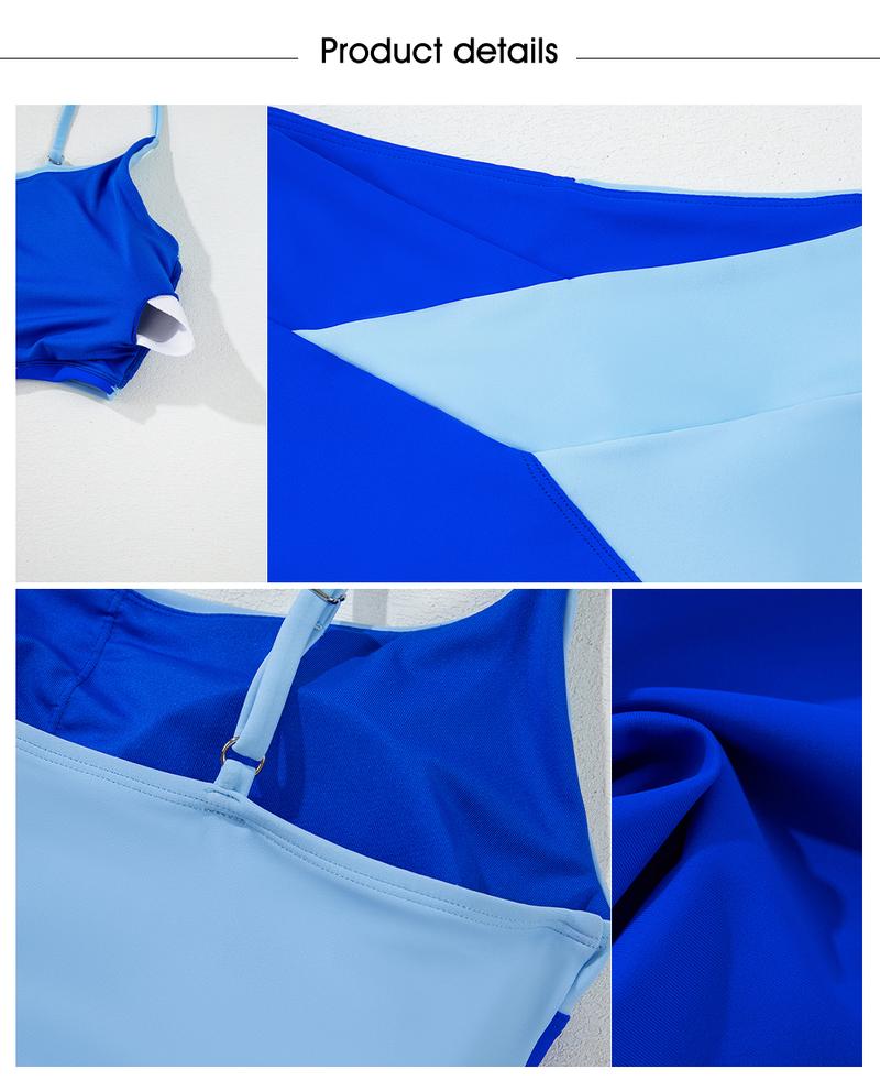 Aleumdr Women 2 Piece High Waisted Bestselling Bikini Color Block Swimsuit 2026 Summer Beach Bathing Suits