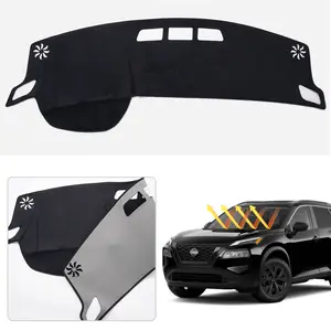 Nissan 2021-2026 Rogue (Not for Rogue Sport) Dash Mat Custom Fit Polyester Dashboard Cover with UV Protection Non-Slip Sunshield Glare Reduction Accessories