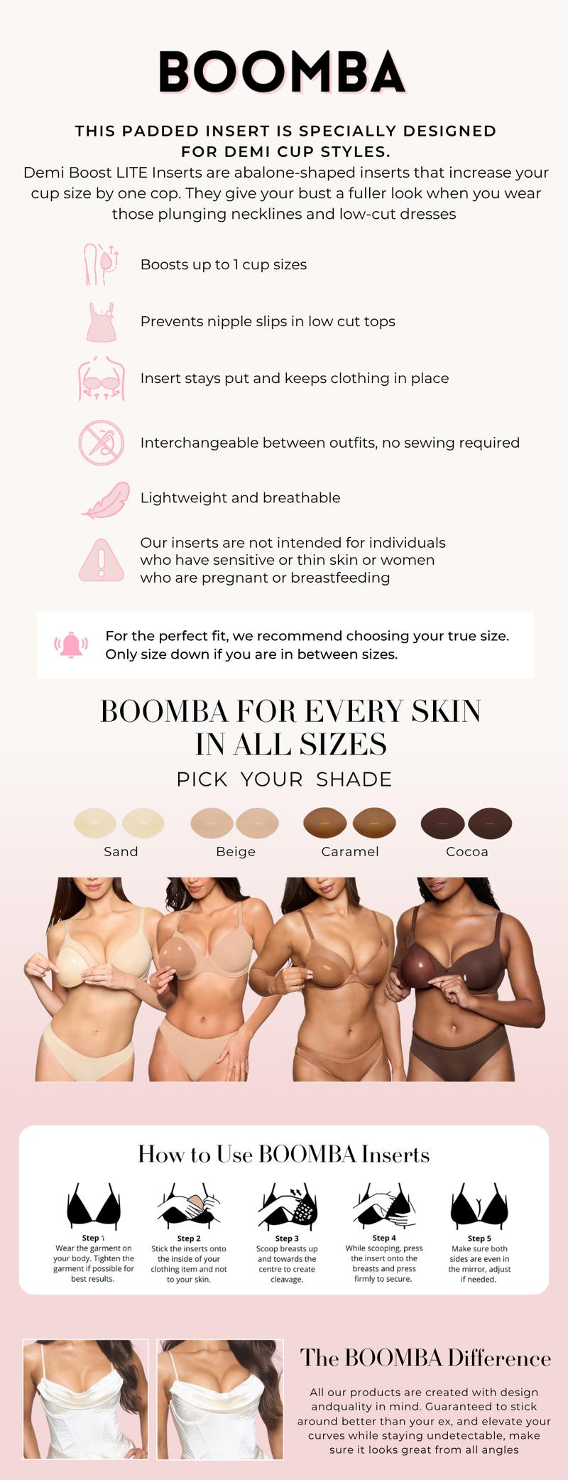 BOOMBA Demi Boost (Lite) Inserts -  (Perfect Boost Inserts)