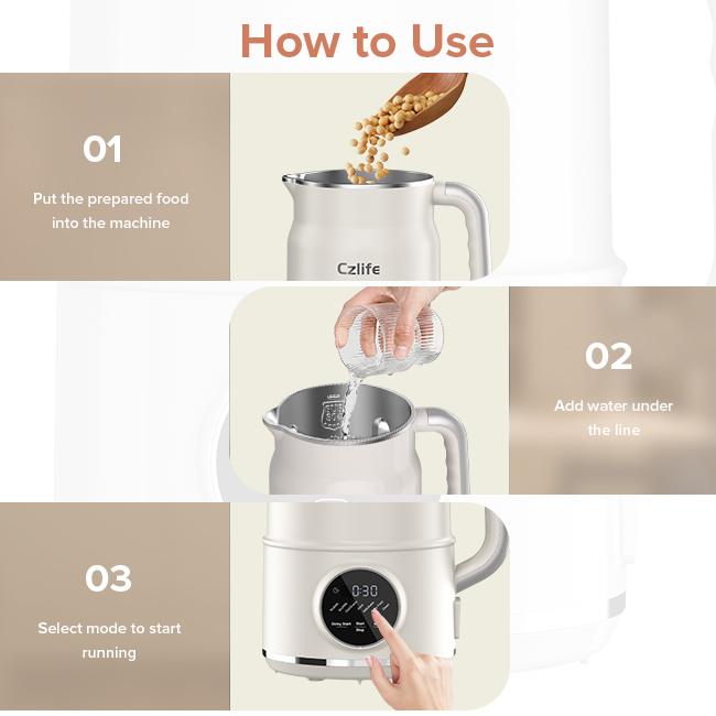 Czlife N7/N5 Nut Milk Maker Machine, 10 in 1 Automatic Soy Milk Maker Machine for Homemade Oat Milk, Nutmilk, Juice, Milkshake, Baby Food, Grains, Almonds Milk Maker with Self Clean / Delay Start / Keep Warm