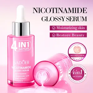 Korean 4-in-1 Essence Serum with Rose Extract Vitamin E Tranexamic Acid & Niacinamide for Radiant Skin Daily Use