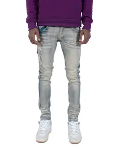 AUGUSTA | Distressed Skinny Jeans in Dust Blue