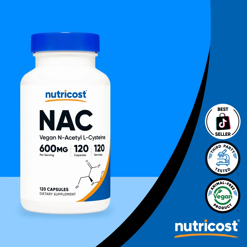 Nutricost N-Acetyl L-Cysteine (NAC) Supplement Capsules