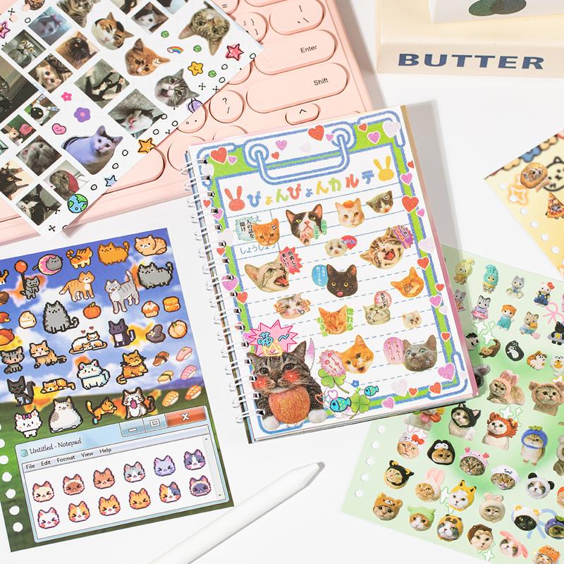 2 Styles Cute Pet Sticker Book – 30 Sheets, 800 Pcs Stickers per Style, Cat & Dog Aesthetic Stickers for Scrapbooking, Journaling, DIY Crafts, Kawaii Planner Stickers, TikTokShopJumpstartSale