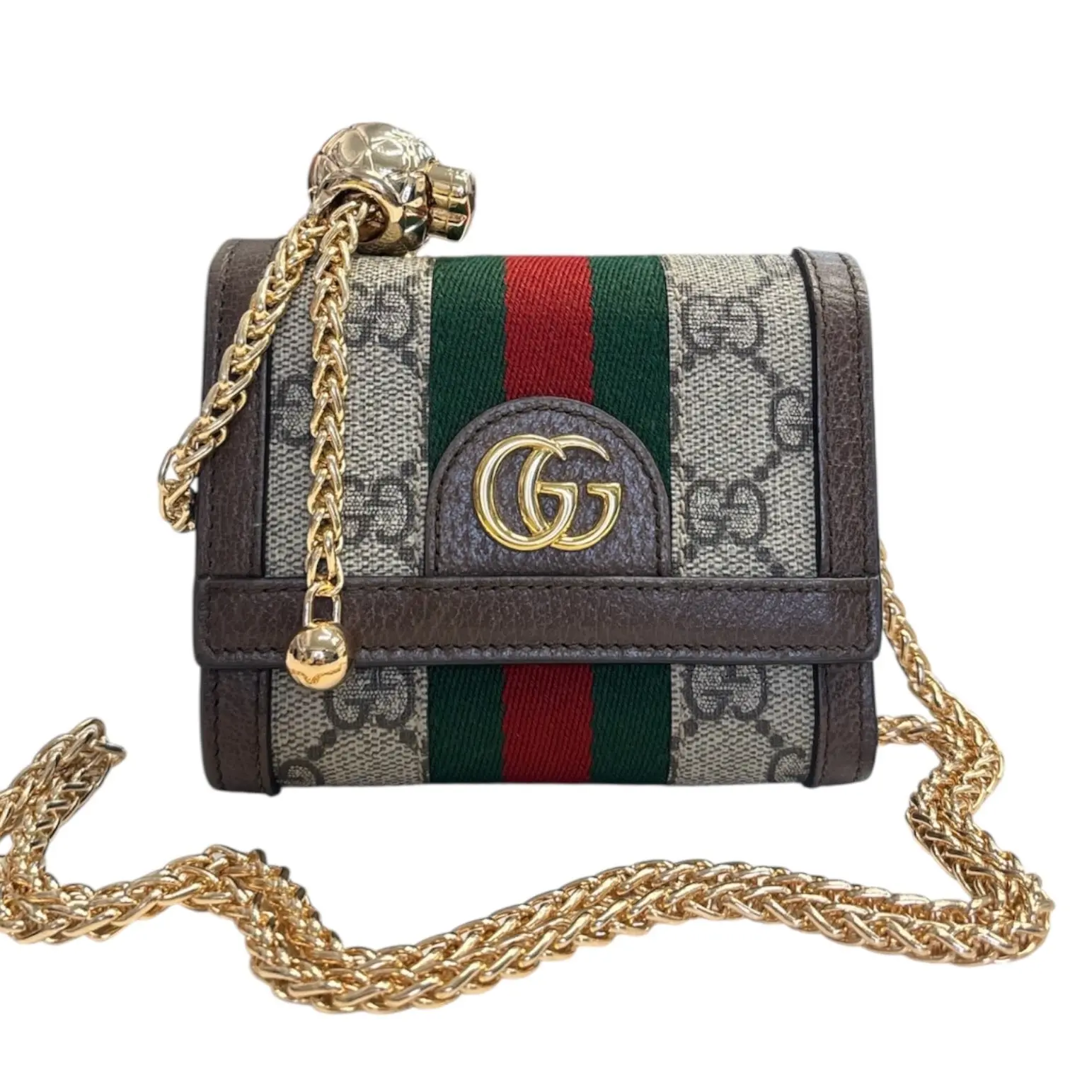 Pre-owned GUCCI Coated Canvas Crossbody Bags Ophidia Compact 