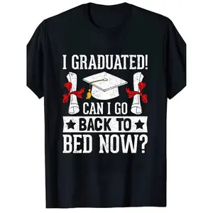 graphic tees I Graduated Can I Go Graduation T-Shirt Fun Graphic Men'S Outdoor Tee, Breathable and Comfortable – Great Gift for the Holidays