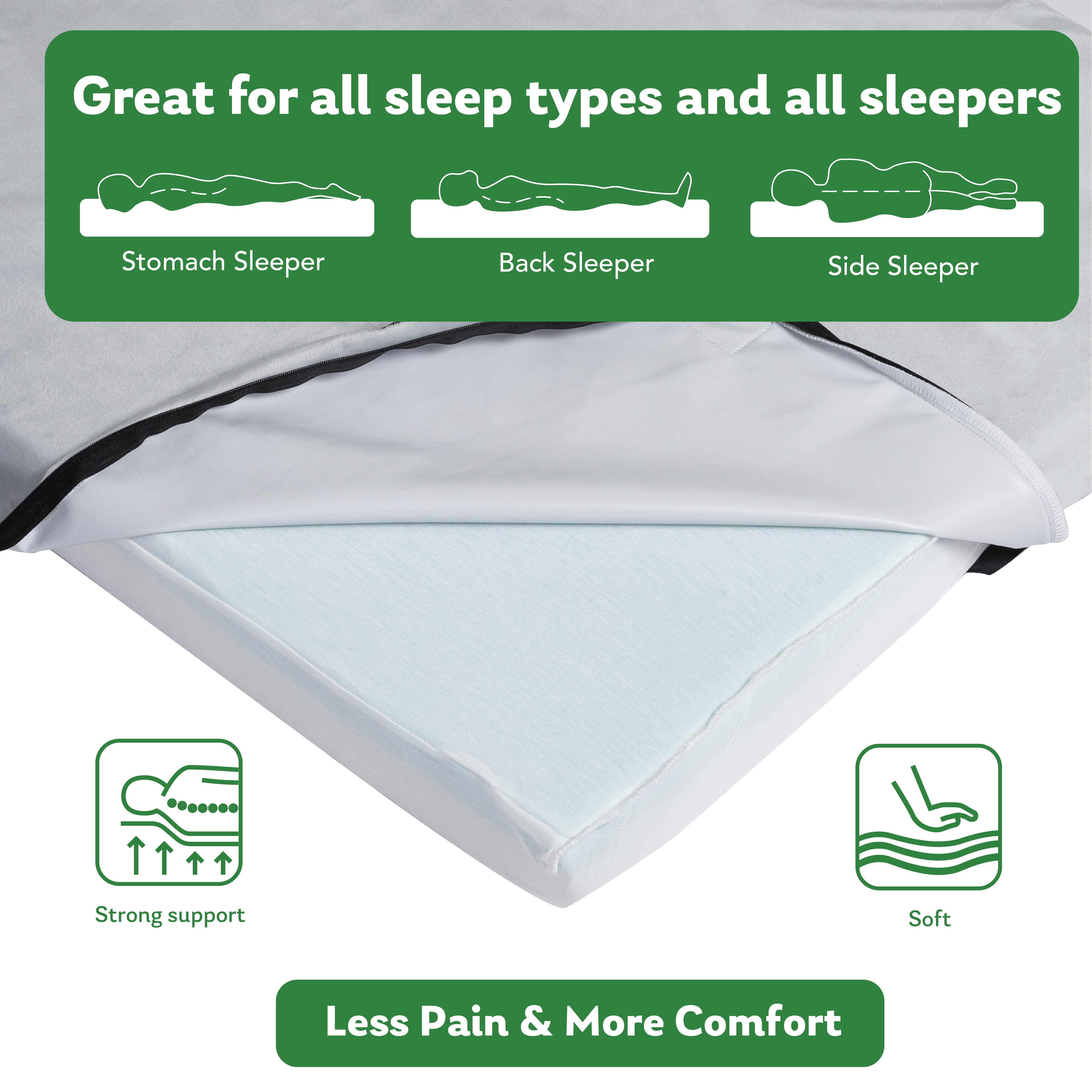 EGO Memory Foam Outdoor Travel Pad Camping Topper Inflatable Airbed Tent Mattress