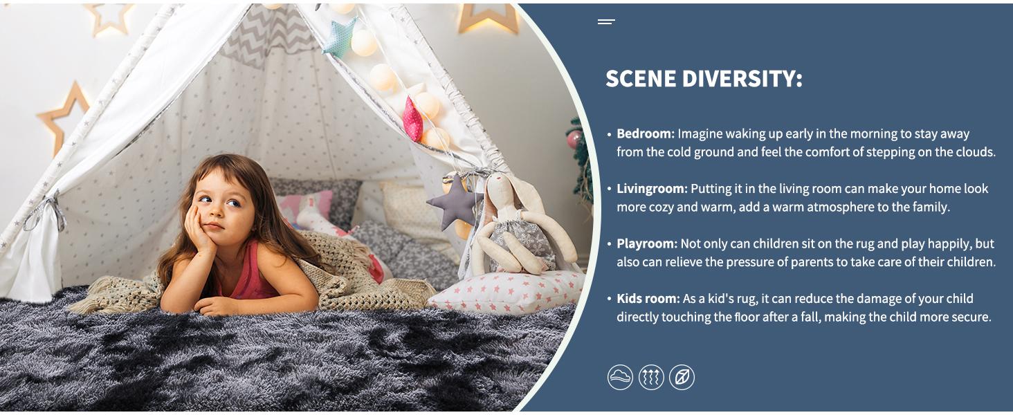 【February Restock Haul】Raybee Furniture Fluffy Rug For Living Room, Large Shaggy Tie-Dye Area Rugs,Non-slip Carpet for Bedroom,Soft Playroom Mat,Cool Rugs Home Decor New Year New Aura