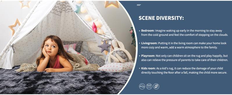 【New Year Haul】Raybee Furniture Fluffy Rug For Living Room, Large Shaggy Tie-Dye Area Rugs,Non-slip Carpet for Bedroom,Soft Playroom Mat,Cool Rugs Home Decor New Year New Aura