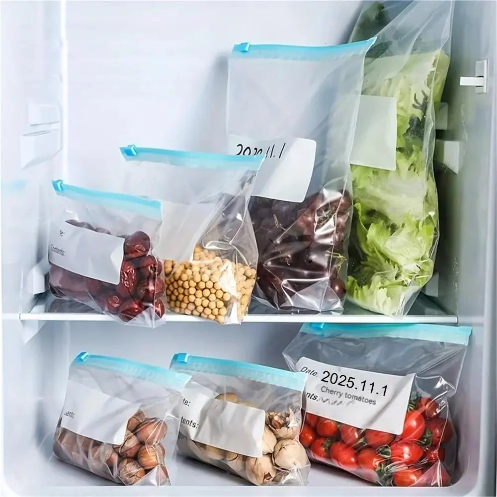 45-Pack Large Silicone Airtight Food-Grade BPA-Free Durable Reusable Ziplock Bags Set, Thick-Wall Translucent Smooth Kitchen Utensils & Snack Baggies for Freshness Preservation