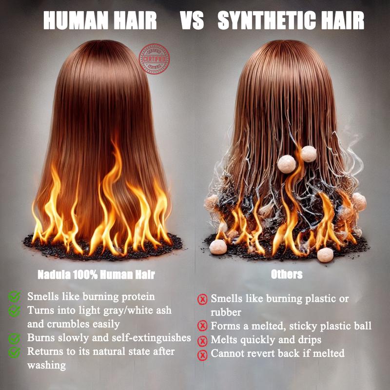 Nadula Lifesaver V Part Yaki Straight Chestnut Brown Ombre Color Lightweight Glueless Human Hair V Part Wig Super Natural No Stocking Cap TikTokShopStockUp