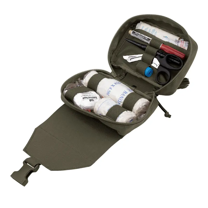 KRYDEX Detachable Rip-Away Tactical IFAK Pouch - 7.5x5.5x2 Inches Upgraded Composite Nylon, MOLLE-Compatible, Belt/Chest-Mountable, Interior Slot, Survival Gear and Supplies for Sports & Outdoor, Truck