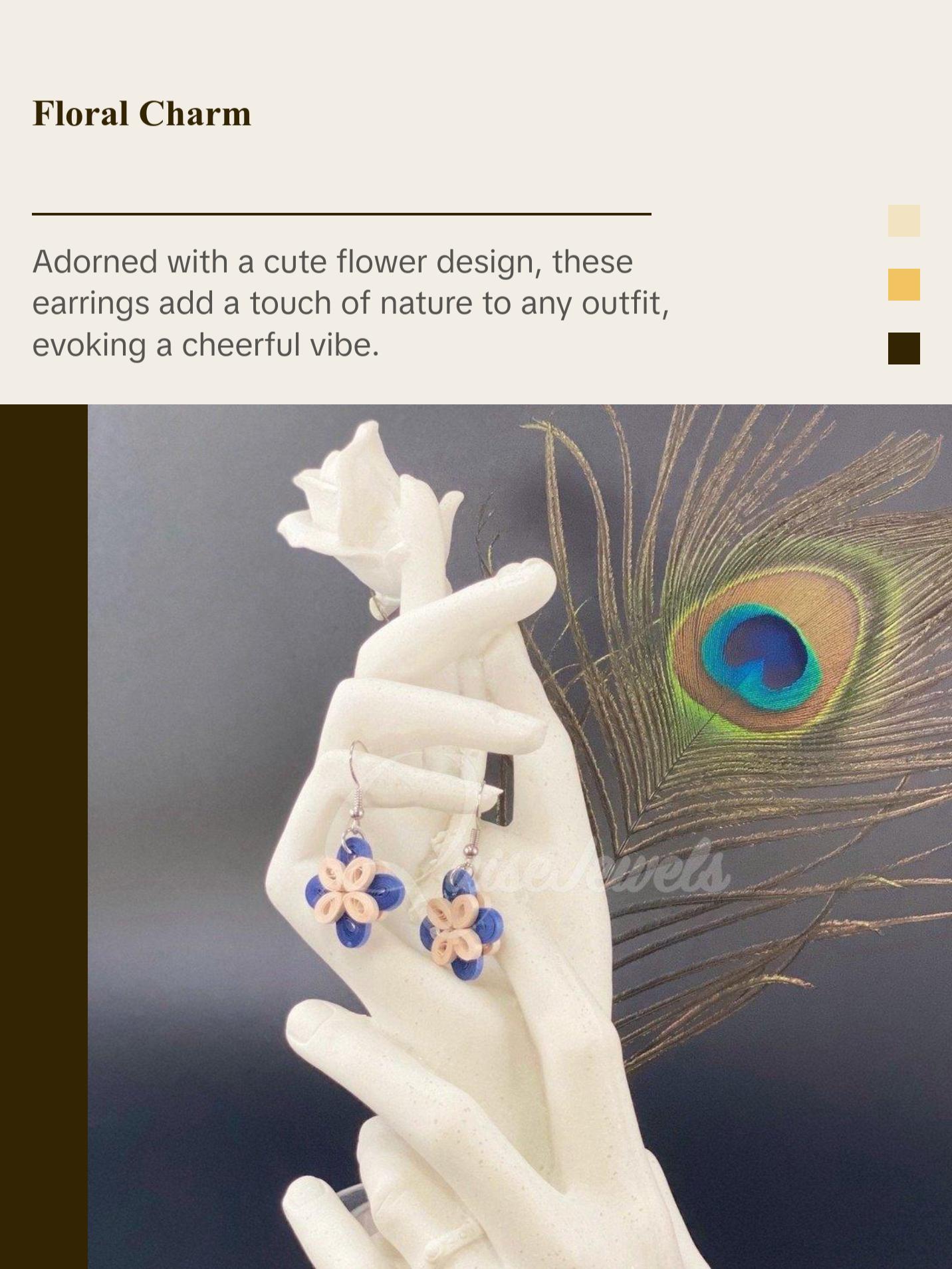 Cute multiple color small Flower Earrings