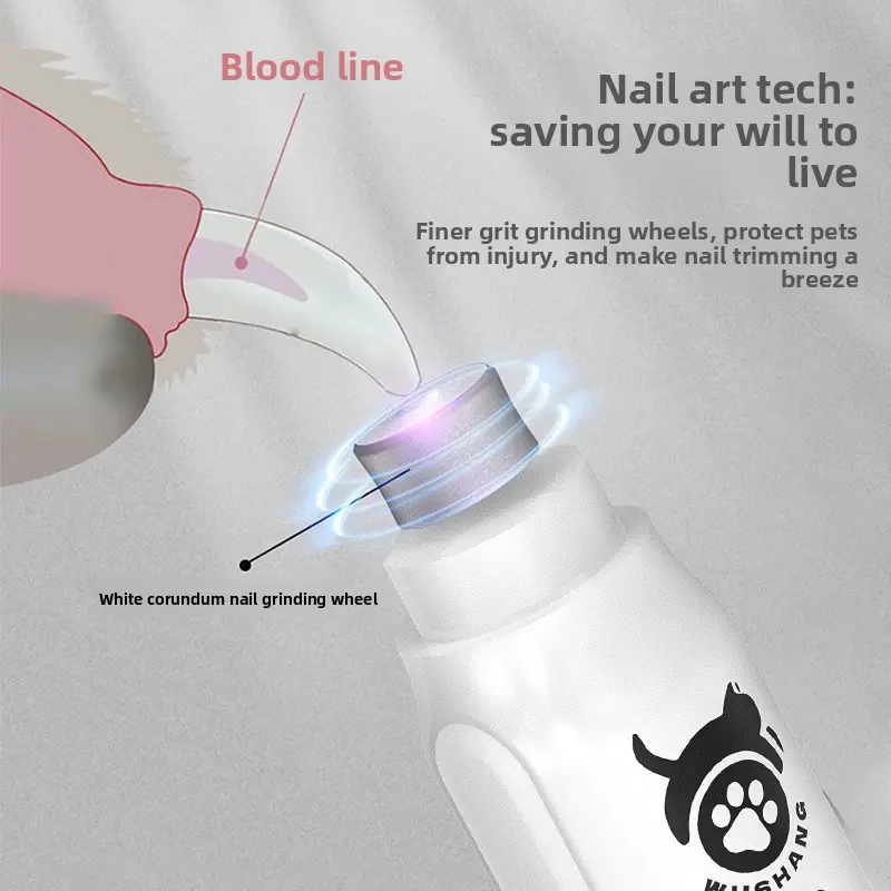 High Efficiency Low Noise Pet Nail file- Electric Pet Armor Grinder- Dog nail trimmer-Portable Rechargeable Pet Nail Scissors Armor Grinding Artifact