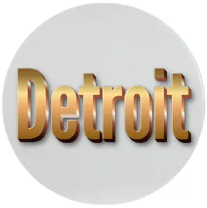 Detroit Gold 2pc Ceramic Coasters