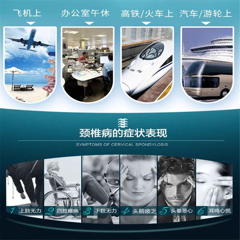 Orthopedic Neck Pillow for Neck Pain Relief, Breathable Comfortable Travel Pillow with Washable Cover - Ideal for Airplane, Car, Train & Home Use