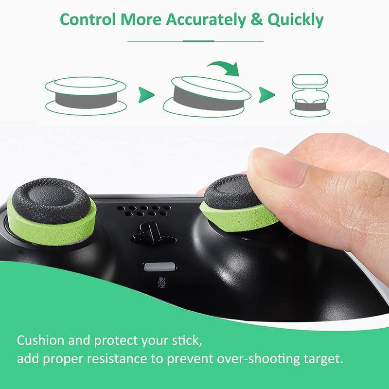 Precision Rings for PlayStation 4, PS5, Xbox One, XBX, Switch Pro & Scuf Controller (Black/Purple/Green) - Aim Assist Motion Control game controller accessory precision ring